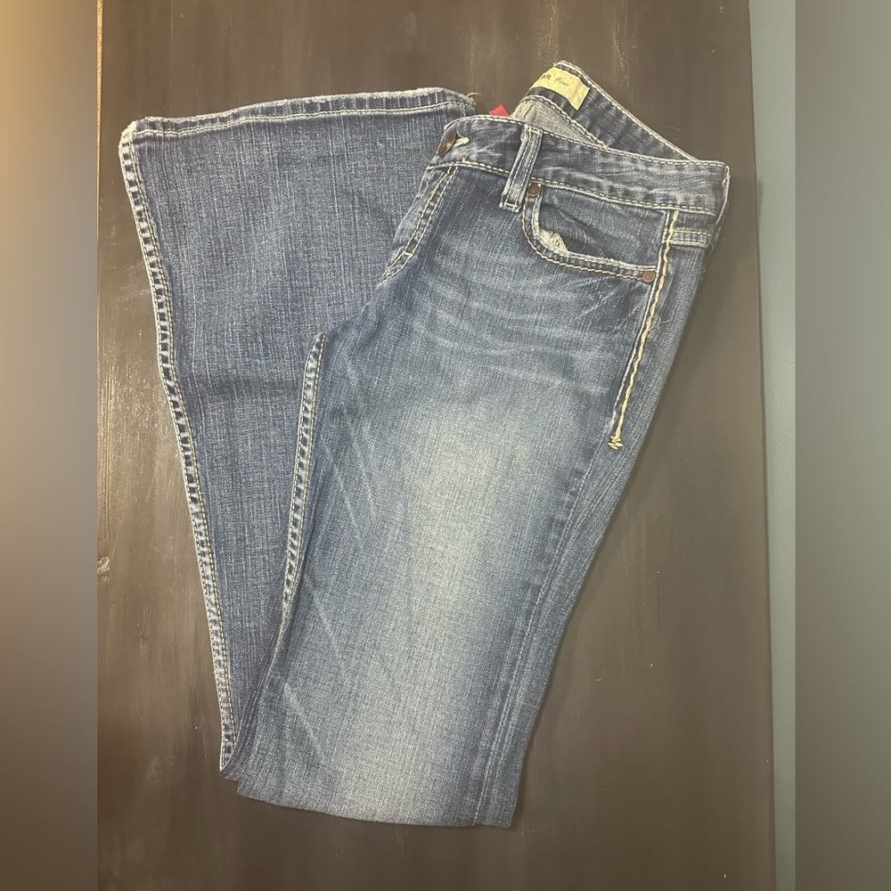 BKE Women's Star Flare Jeans in Blue